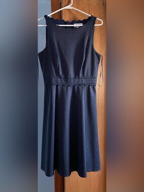 Classic Scallop Neck Navy Women’s Dress by Elle